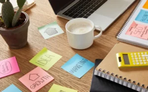 top 10 most successful businesses to start planning strategy workspace with marketing notes